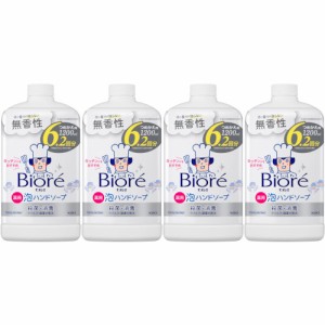 ビオレｕ 泡ハンドソープ 無香 つめかえ用 1200ml【4個セット】(4901301435033-4)