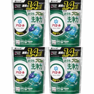 【4個セット】アリエールジェルボールプロ 部屋干し用 つめかえ超ジャンボサイズ 15個入(4987176234971-4)