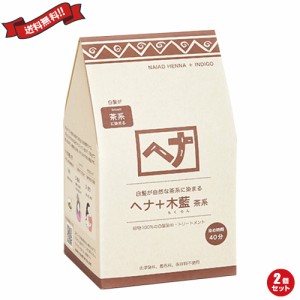 ナイアード ヘナ+木藍 茶系 徳用400g ２個セット