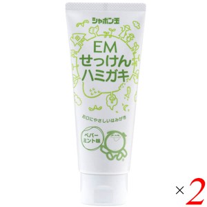 歯磨き粉 はみがき 無添加石鹸 シャボン玉 EMせっけんハミガキ 140g 2本セット