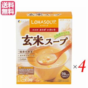 【200円OFFクーポン配布中！】インスタントスープ 粉末スープ カップスープ ロハスープ LOHASOUP 玄米スープ 12杯分 4セットファイン