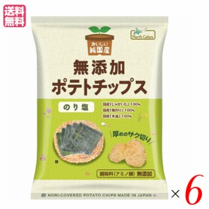 ポテチ ポテトチップス 無添加 おいしい純国産 無添加ポテトチップス のり塩 53g ノースカラーズ ６袋