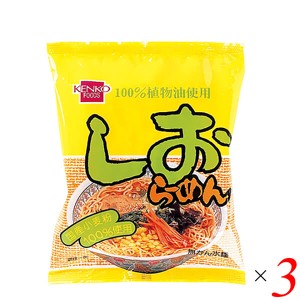 【6/13(木)限定！ポイント8~10%還元】ラーメン インスタント 袋麺 健康フーズ しおラーメン 100g 3袋セット