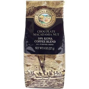 コーヒー 粉 フレーバーコーヒー ロイヤルコナコーヒー チョコレートマカダミアナッツ 8oz(227g)