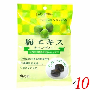 創健社 梅エキスキャンディー 75g （個包装込み） 10個セット 国内産有機栽培梅エキス使用 国産 無添加 梅 飴