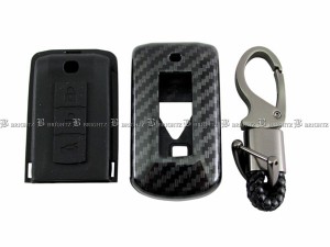 BRIGHTZ eKカスタム B11W カーボン調スマートキーケース 黒 KEY−CASE−039