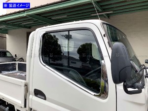 BRIGHTZ 三菱ふそう キャンター メッキピラー ・ メッキウィンドウモール セット 6PC TRUCK−L−061