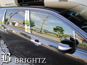 BRIGHTZ オデッセイ RB3 RB4 超鏡面ステンレスメッキピラーパネルバイザー 10PC 無限バイザー有用 PIL−SIL−154