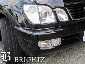 BRIGHTZ ランクルシグナス 100系 UZJ100W 鏡面ステンレスクロームメッキフォグライトカバー FOG−COV−194