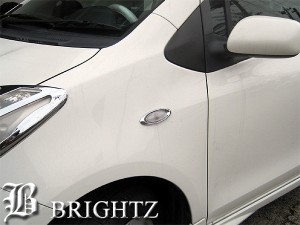 BRIGHTZ ヴィッツ Vitz NCP95 KSP90 NCP91 SCP90 クロームメッキサイドマーカーリング ウィンカーリム 2PC SID−RIN−014