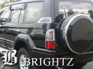 BRIGHTZ プラド 90系 RZJ KDJ VZJ KZJ 95 90 5ドア用 クロームメッキエアルーバーカバー エアダクト AIR−LOU−003