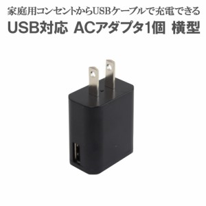 USB対応 ACアダプタ 充電器 1個 メール便送料無料 即納 横型