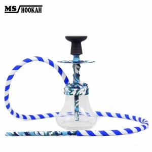 シーシャ 本体 パイプ MS Tokyo Hookah ブルー カモフラ 30cm 水タバコ 本体 小型 shisha hookah CAMO 迷彩