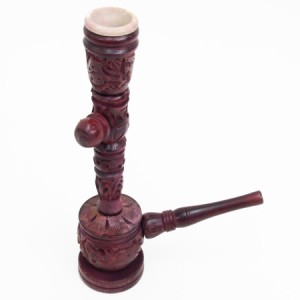 分解可能 インド製 ウッドパイプ チラム Wood Hand Pipe 喫煙パイプ パイポ キセル 煙管