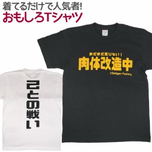 Tシャツ 肉体改造中 筋肉 マッスル ジム 男女兼用 ユニセックス おもしろ 面白 Tシャツ