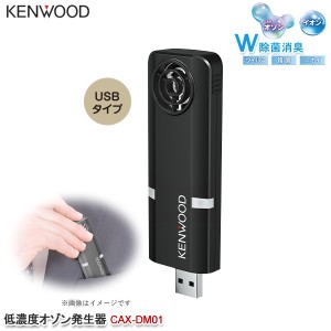 ケンウッド USBタイプ低濃度オゾン発生器 CAX-DM01 コンパクト 小型 車内 USB対応 オゾン脱臭機 ダブル除菌 消臭 携帯 ウイルス対策