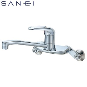 SANEI 壁付シングルレバー混合栓 一般地用 CK2710-13 水栓金具 キッチン用 キッチン水栓 三栄水栓