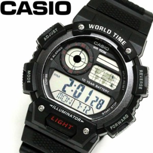 カシオ CASIO 海外モデル メンズ 腕時計 スタンダード デジタルウォッチ ワールドタイム ブラック AE-1400WH-1A 【激安】 【SALE】