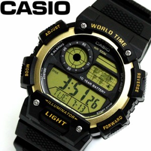 カシオ CASIO 海外モデル メンズ 腕時計 スタンダード デジタルウォッチ ワールドタイム ゴールド AE-1400WH-9A 【激安】 【SALE】