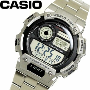 カシオ CASIO 海外モデル メンズ 腕時計 スタンダード デジタルウォッチ ワールドタイム シルバー AE-1400WHD-1A 【激安】 【SALE】