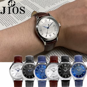 腕時計 メンズ 自動巻き 自動巻き腕時計 日本製 革ベルト ブランド 【 JIOS / ジオス 】 10気圧防水 機械式時計 人気 国産 売れ筋
