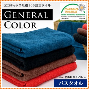 バスタオル ジェネラルカラー 60×120cm 無地 エコテックス規格100認定 タオル おしゃれ シンプル 渋い クール系 メンズ お風呂 綿