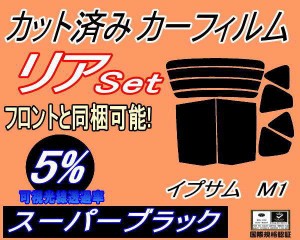 【送料無料】リア (b) イプサム M1 (5%) カット済みカーフィルム リアー セット リヤー サイド リヤセット 車種別 スモークフィルム リア