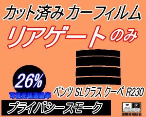 【送料無料】リアガラスのみ (s) ベンツ SLクラス クーペ R230 (26%) カット済みカーフィルム カット済スモーク スモークフィルム リアゲ