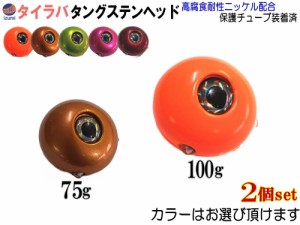 タングステン (75g 100g 各1個) 【商品一覧】 75グラム 100グラム タイラバ ヘッド 鯛ラバ シンカー 保護チューブ付 保護チューブ装着済 