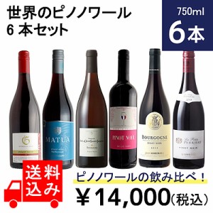 ★【送料込み】世界のピノノワール6本セット 750ml×6本