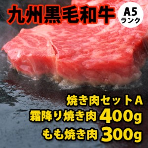 九州黒毛和牛 A5ランク 焼き肉セット 【A】 300g+400g 【S】