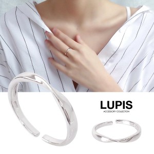 指輪 レディース リング シンプル ツイスト シルバー 大人 上品 高見え フリーサイズ LUPIS ルピス