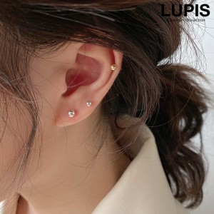 ピアス レディース シンプル メタル ボール 小さめ プチ 小ぶり 定番 ワンポイント ゴールド シルバー LUPIS ルピス 激安