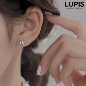 ピアス レディース バタフライ 蝶 シンプル シルバー 大人 かわいい ガーリー 韓国 プチ 小ぶり ワンポイント lupis ルピス 激安