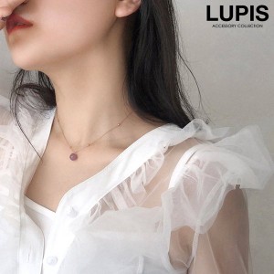 ネックレス レディース シンプル マーブル ステーション ガーリー 大人 かわいい 華やか 上品 ワンポイント ゴールド lupis ルピス 激安