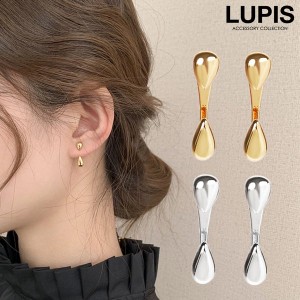 ピアス レディース メタル シンプル ドロップ バックキャッチ 大人 上品 華やか ゴールド シルバー 激安 lupis ルピス