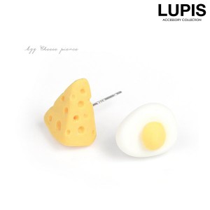 ピアス レディース エッグ チーズ ユニーク かわいい 食品サンプル 激安 lupis ルピス