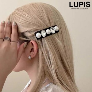 ヘアアクセサリー ヘアピン ぱっちん パール ストーン ビジュー 華やか ゴージャス 上品 きれいめ フレンチガーリー モノトーン 大人 激