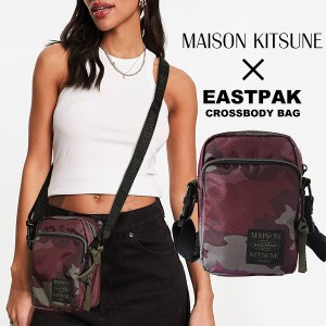 メゾンキツネ バッグ イーストパック EASTPAK コラボモデル ボディバッグ ショルダーバッグ カモフラ MAISON KITSUNE ワイン