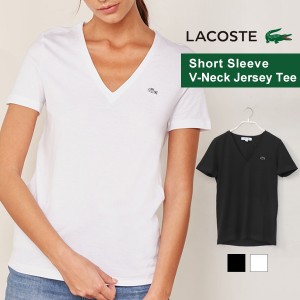 ラコステ レディース 半袖 コットン ジャージー Ｔシャツ LACOSTE シンプル ベーシック カジュアル