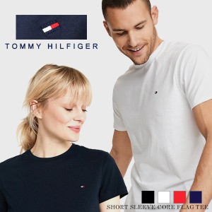 トミーヒルフィガー tommy hilfiger トミー ヒルフィガー tシャツ 白 黒 白T TOMMY HILFIGER Tシャツ Vネック 半袖 男女兼用 ブランド