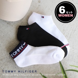 トミーヒルフィガー TOMMY HILFIGER 靴下 レディース くつ下 刺繍 ロゴ くるぶし シート丈 クルー丈 夏用 冬用 黒 白 ブラック ホワイト 