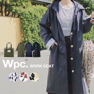 Wpc レインコート ワークコート レディース おしゃれ 折り畳み レイングッズ 自転車 フード 収納バッグ付き 雨具 撥水 wpc レイン コート