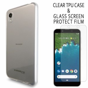 Android One S5 強化ガラス ＆ クリアTPUケース セット ケース カバー ガラスシール 保護シール s5画面シール s5保護シール アンドロイド