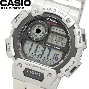 カシオ CASIO 海外モデル メンズ 男性用 腕時計 ウォッチ クオーツ 10気圧防水 デジタルウォッチ ワールドタイム AE-1400WHD-1AVCF