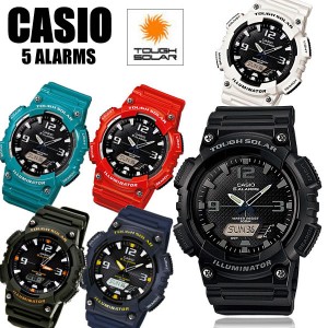 カシオ CASIO 腕時計 メンズ ソーラー ブラック 白 ホワイト ブランド AQ-S810WC