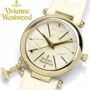 【正規ショッパー付き】【Vivienne Westwood】 ヴィヴィアンウエストウッド 腕時計 レディース 本革レザー オーブチャーム付き VV006WHWH