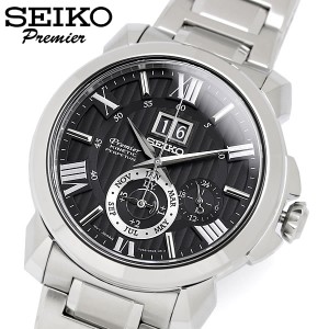 SEIKO Premier セイコー プルミエ キネティック 自動巻発電 パーペチュアル カレンダー メンズ 腕時計 10気圧防水 24時間表示 サファイア
