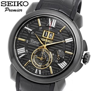 SEIKO Premier セイコー プルミエ ジョコビッチ限定モデル キネティック パーペチュアルカレンダー 腕時計 メンズ 10気圧防水 レザーベル