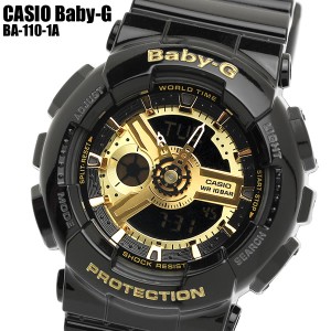 【送料無料】CASIO Baby-G 腕時計 ウォッチ レディース 女性用 ブラックゴールド 海外モデル BA-110-1A